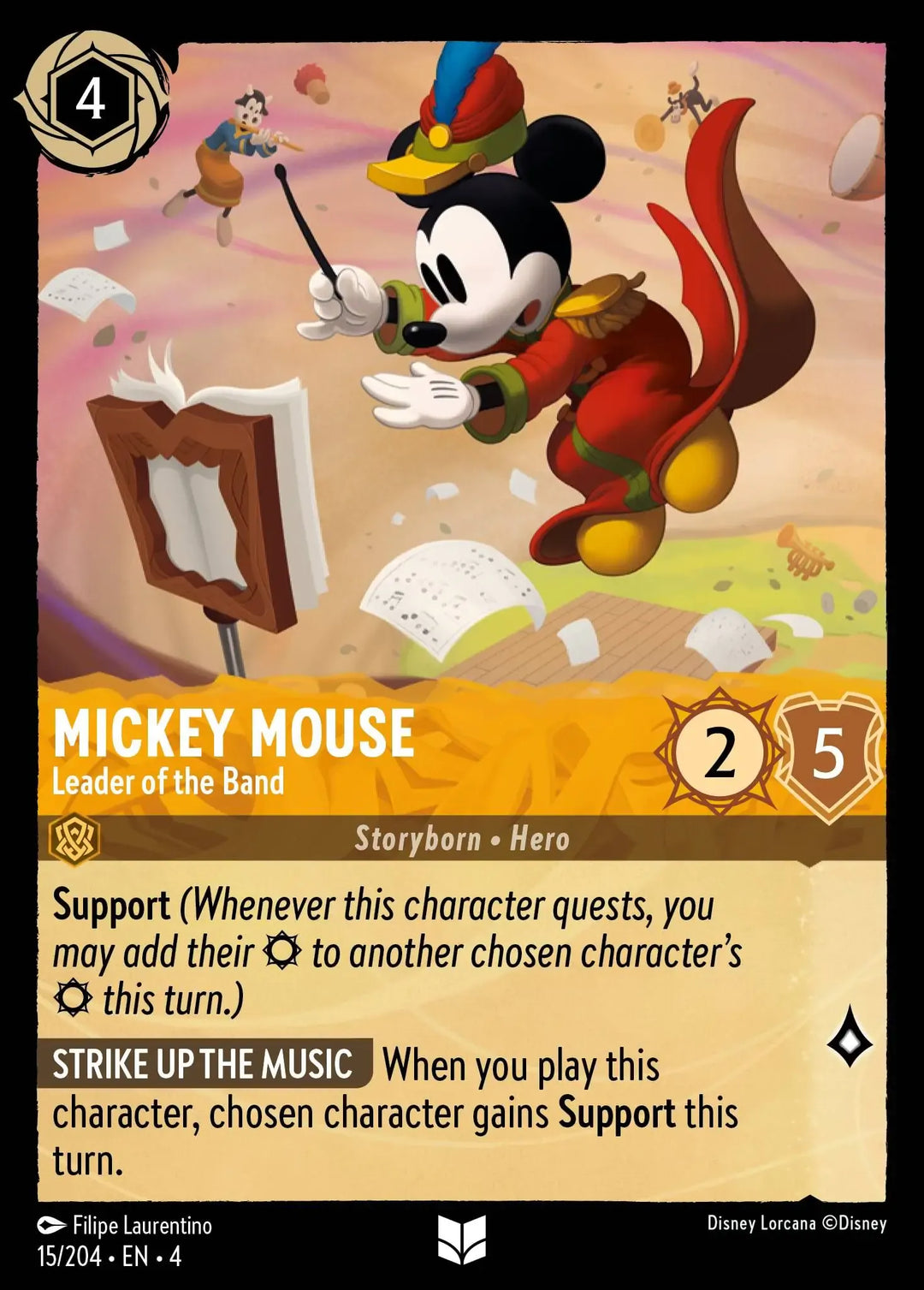Disney Lorcana - 4URS - 015 - Mickey Mouse - Leader of the Band - Singles - Ursula's Return