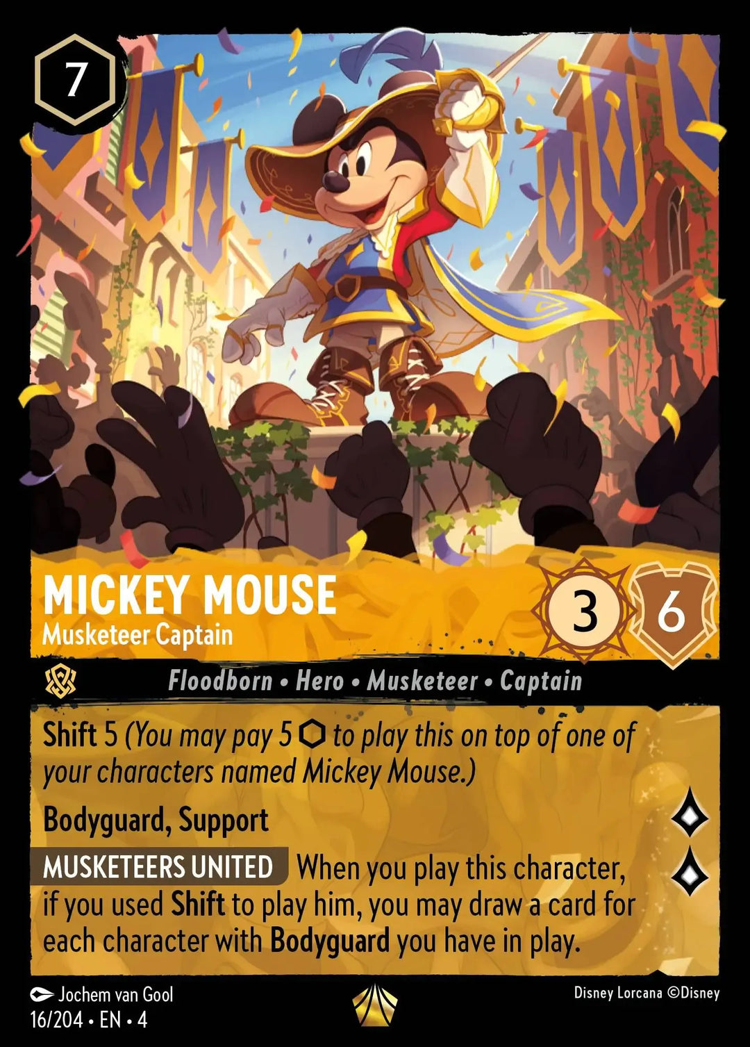 Disney Lorcana - 4URS - 016 - Mickey Mouse - Musketeer Captain - Singles - Ursula's Return
