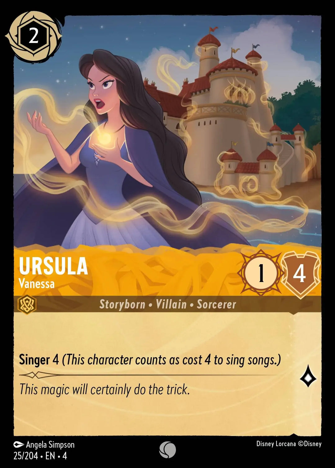 Disney Lorcana - 4URS - 025 - Ursula - Vanessa - Singles - Ursula's Return