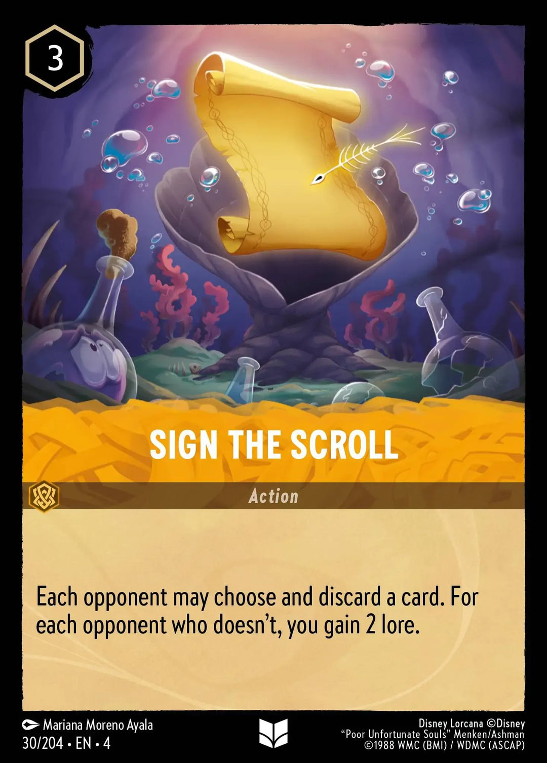 Disney Lorcana - 4URS - 030 - Sign The Scroll - Singles - Ursula's Return