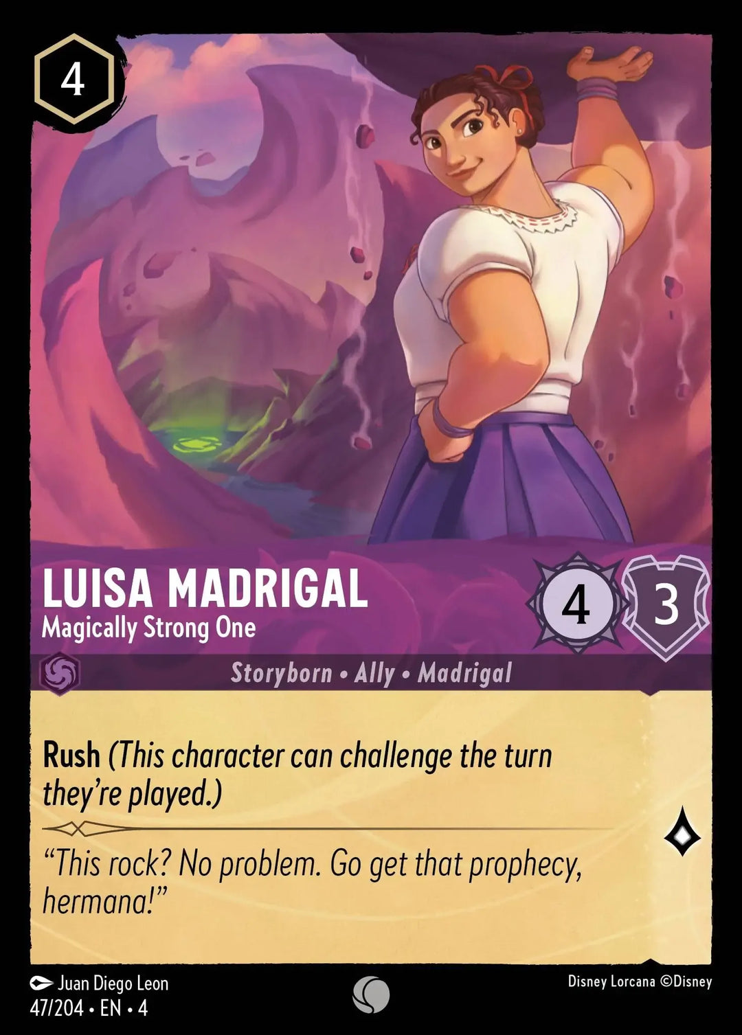 Disney Lorcana - 4URS - 047 - Luisa Madrigal - Magically Strong One - Foil - Singles - Ursula's Return