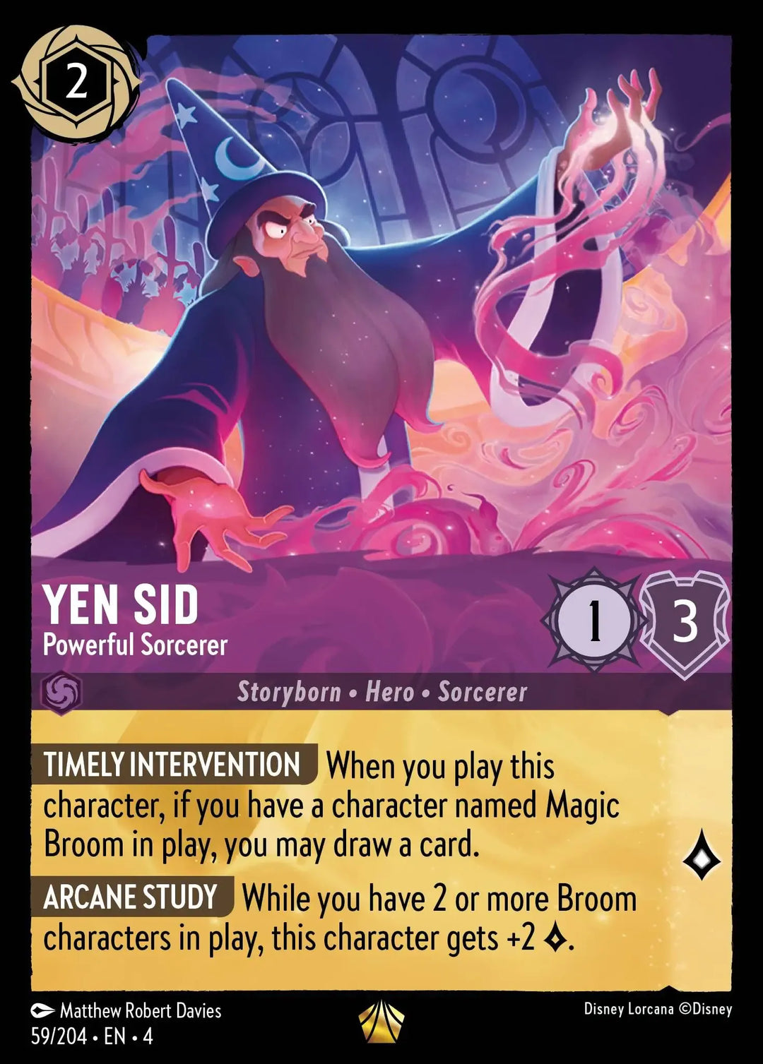 Disney Lorcana - 4URS - 059 - Yen Sid - Powerful Sorcerer - Singles - Ursula's Return