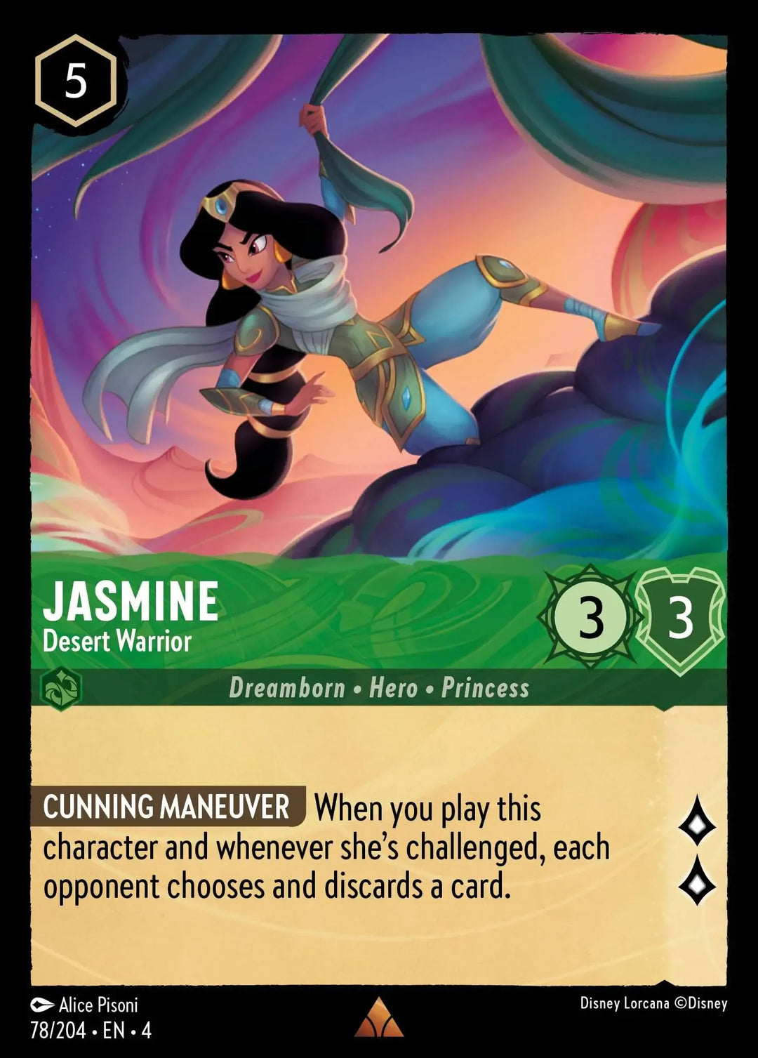 Disney Lorcana - 4URS - 078 - Jasmine - Desert Warrior - Singles - Ursula's Return