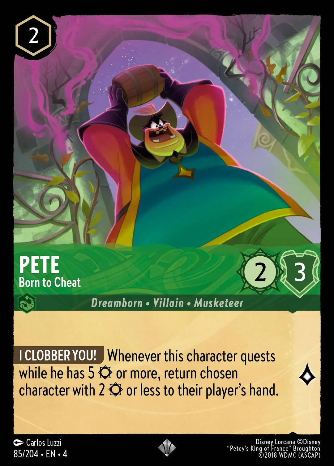 Disney Lorcana - 4URS - 085 - Pete - Born to Cheat - Singles - Ursula's Return