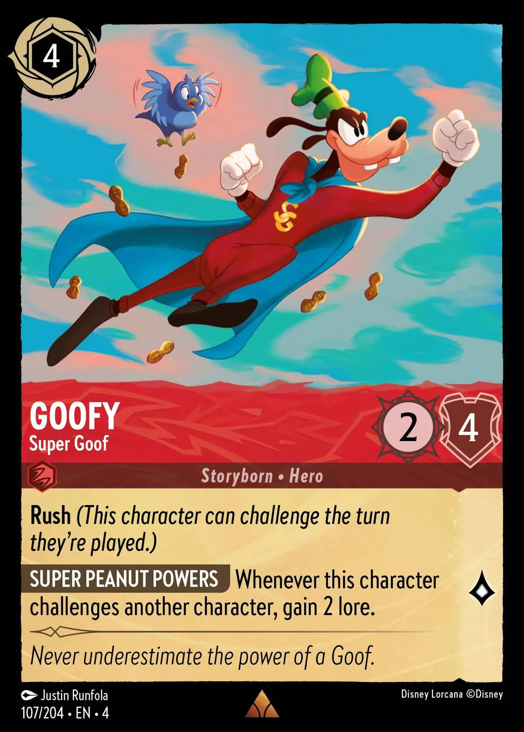 Disney Lorcana - 4URS - 107 - Goofy - Super Goof - Singles - Ursula's Return