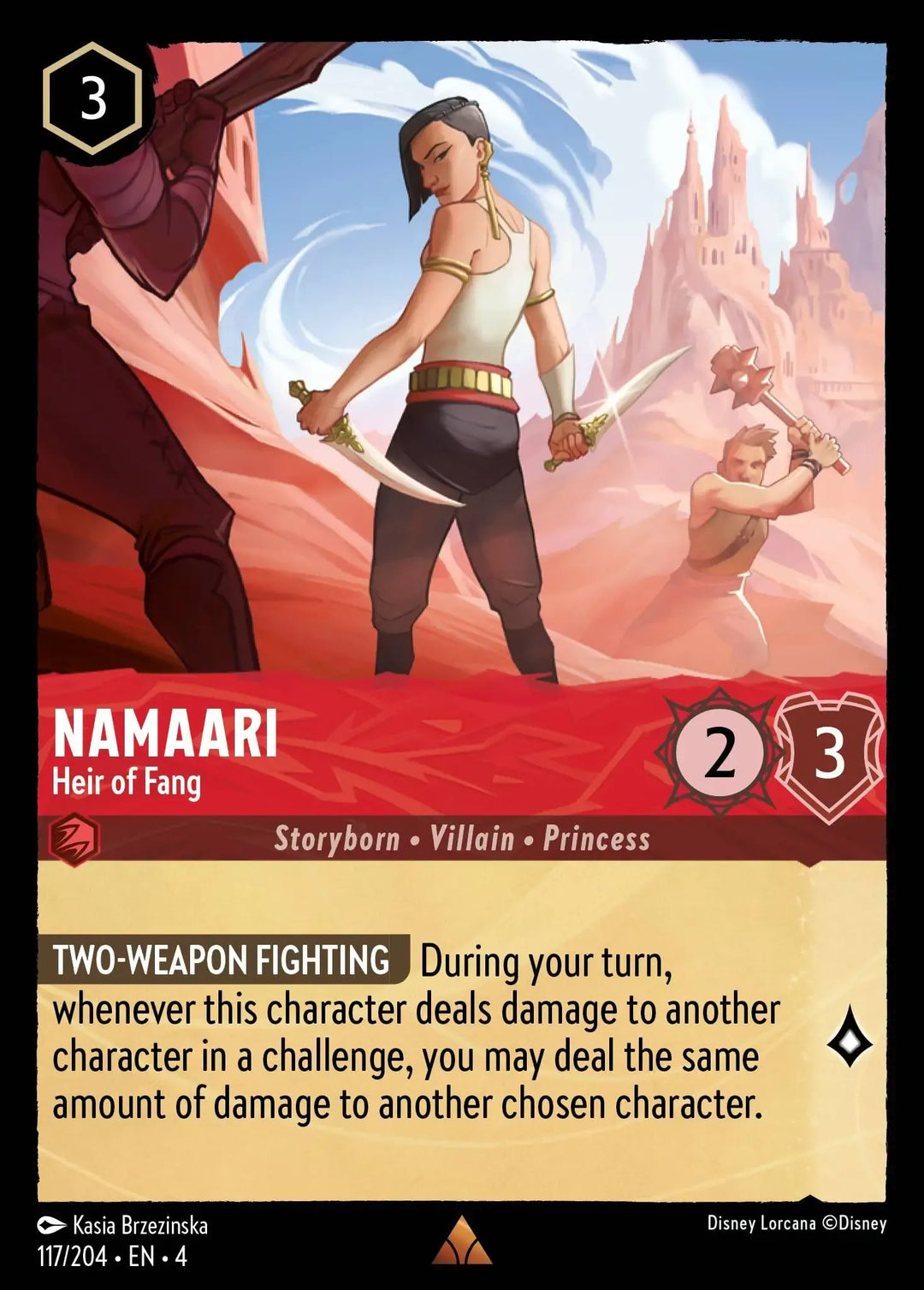 Disney Lorcana - 4URS - 117 - Namaari - Heir of Fang - Singles - Ursula's Return