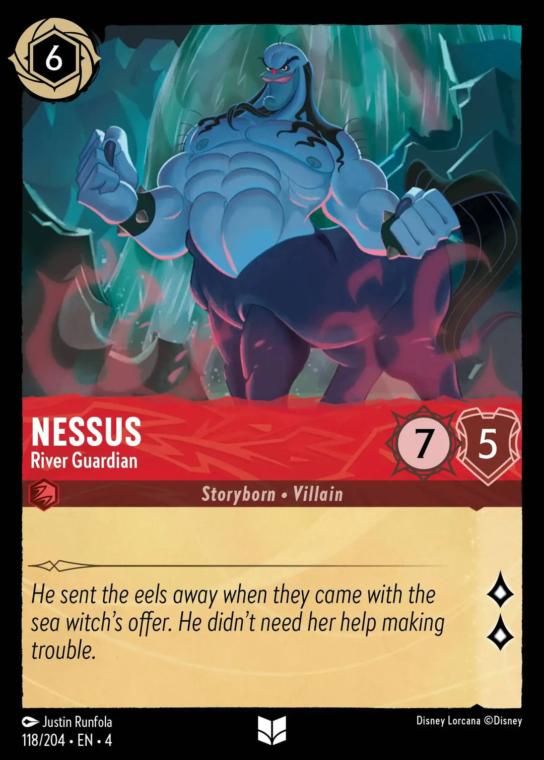 Disney Lorcana - 4URS - 118 - Nessus - River Guardian - Singles - Ursula's Return