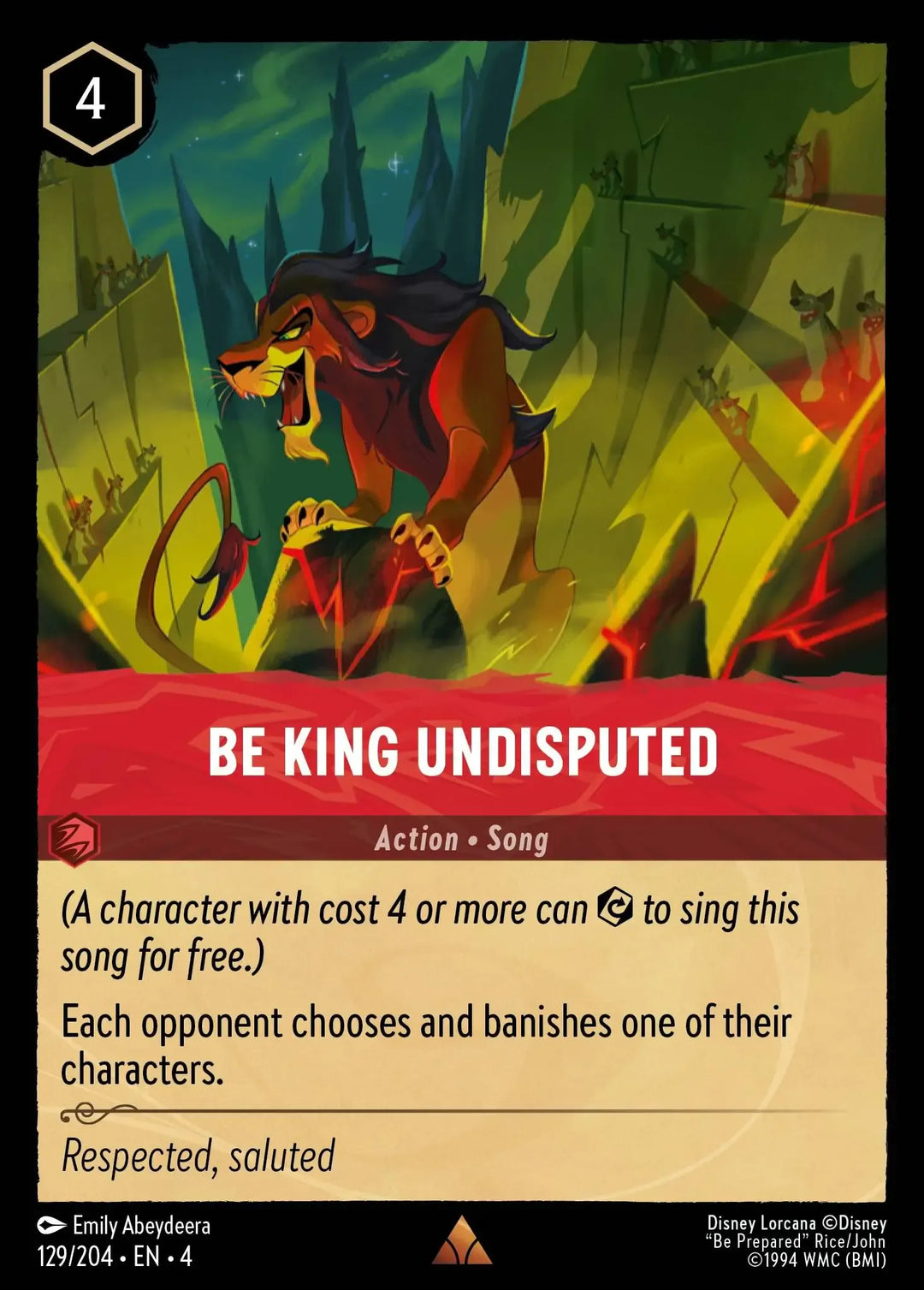 Disney Lorcana - 4URS - 129 - Be King Undisputed - Singles - Ursula's Return