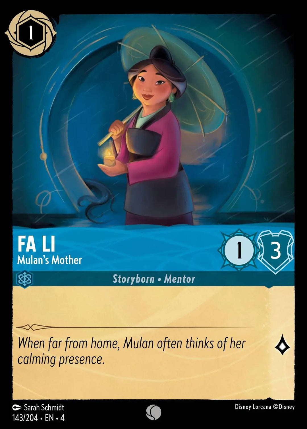Disney Lorcana - 4URS - 143 - Fa Li - Mulan's Mother - Singles - Ursula's Return