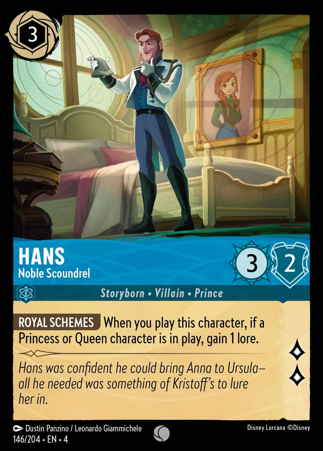 Disney Lorcana - 4URS - 146 - Hans - Noble Scoundrel - Singles - Ursula's Return