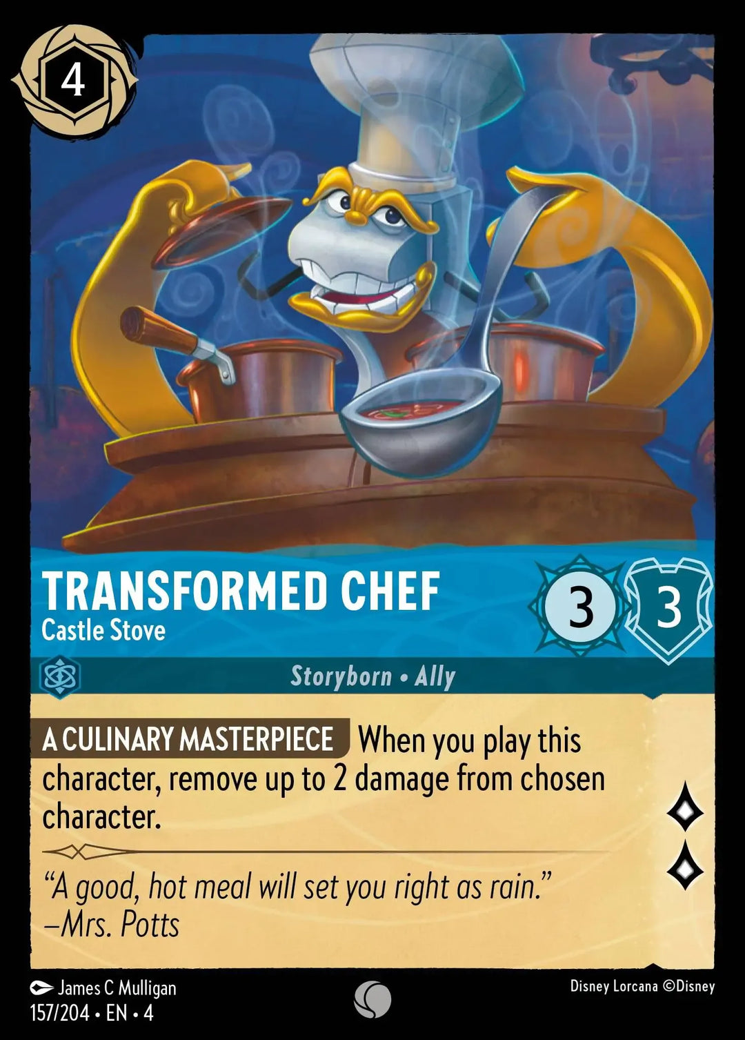 Disney Lorcana - 4URS - 157 - Transformed Chef - Castle Stove - Foil - Singles - Ursula's Return