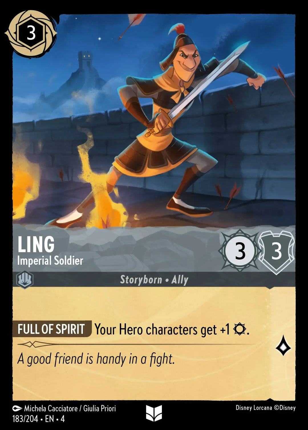 Disney Lorcana - 4URS - 183 - Ling - Imperial Soldier - Singles - Ursula's Return