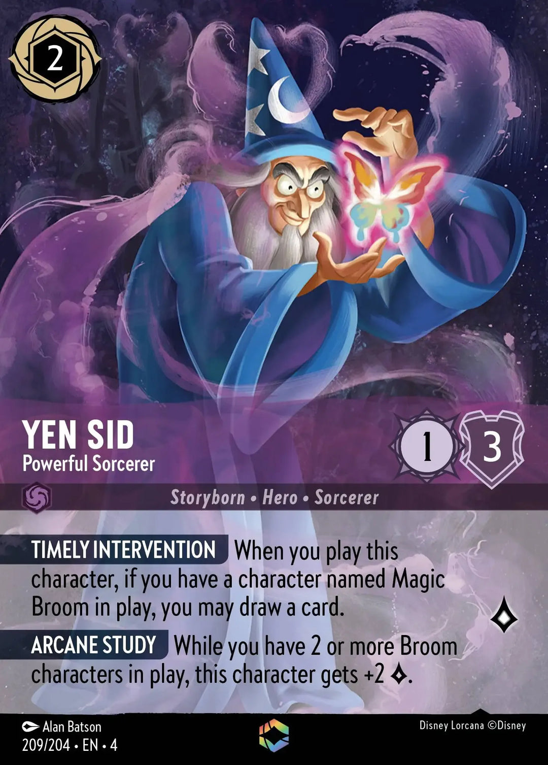 Disney Lorcana - 4URS - 209 - Yen Sid - Powerful Sorcerer - Singles - Ursula's Return