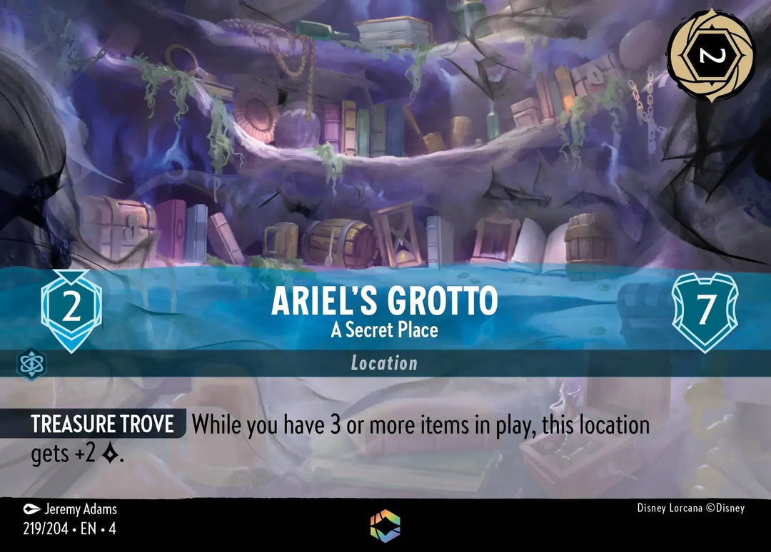 Disney Lorcana - 4URS - 219 - Ariel's Grotto - A Secret Place - Singles - Ursula's Return