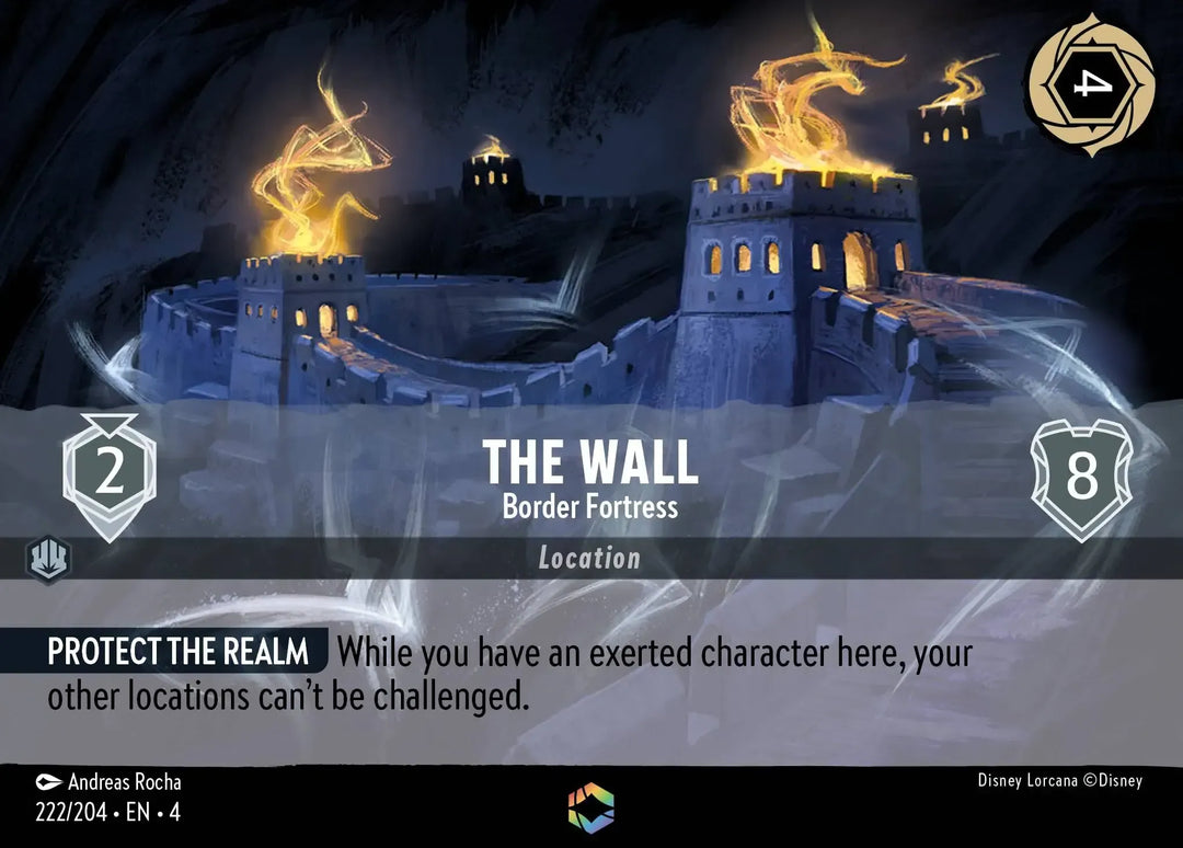 Disney Lorcana - 4URS - 222 - The Wall - Border Fortress - Singles - Ursula's Return