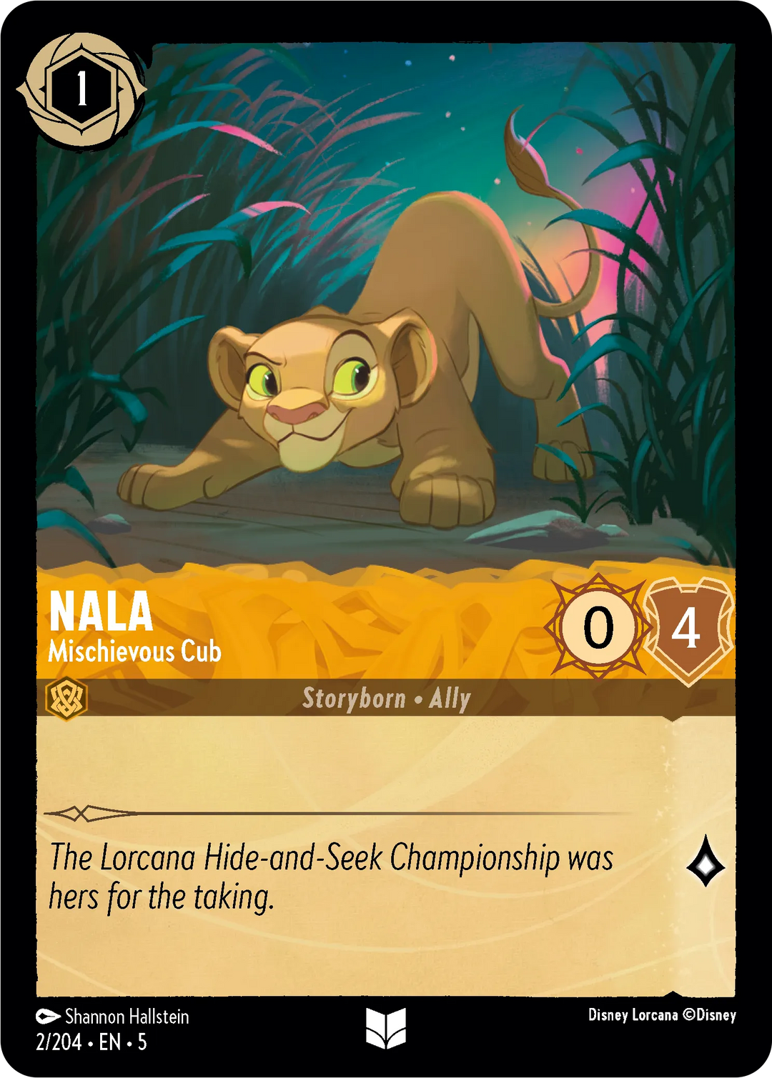 Disney Lorcana - 5SSK - 002 - Nala - Mischievous Cub - Singles - Shimmering Skies