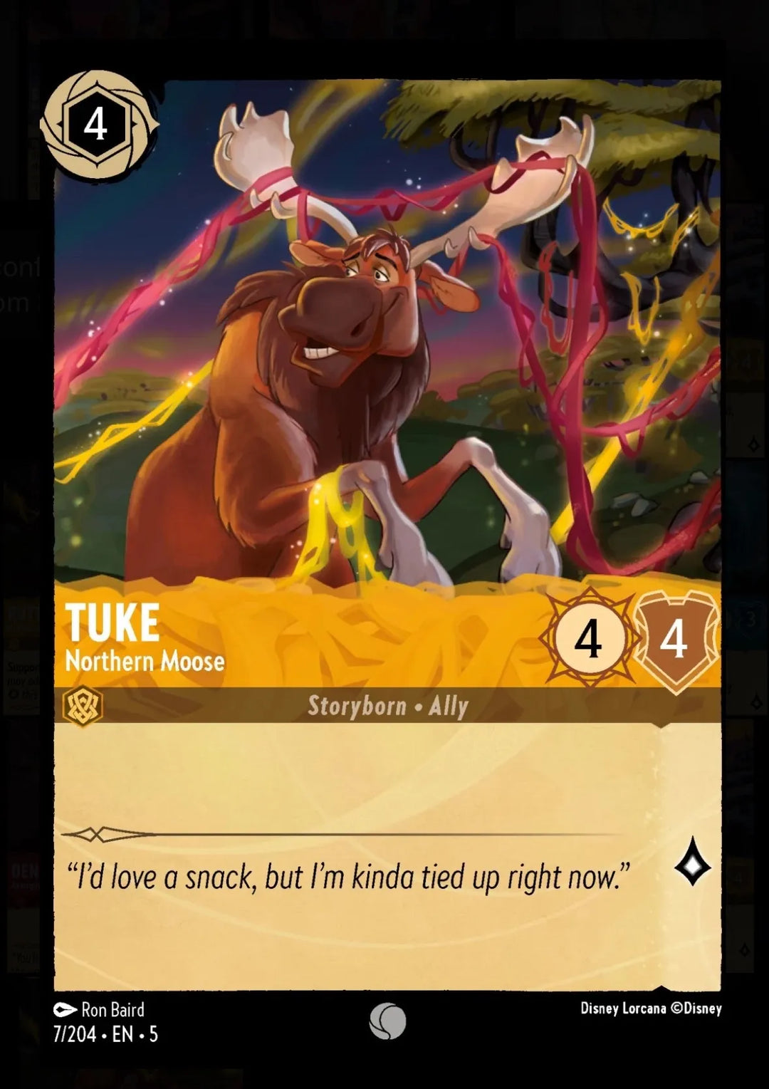 Disney Lorcana - 5SSK - 007 - Tuke - Northern Moose - Foil - Singles - Shimmering Skies