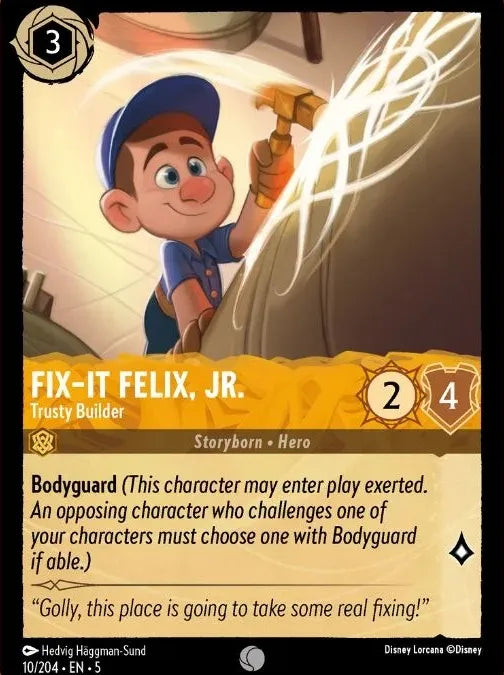 Disney Lorcana - 5SSK - 010 - Fix-It Felix, Jr. - Trusty Builder - Foil - Singles - Shimmering Skies