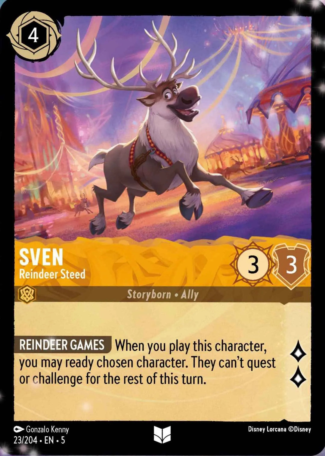 Disney Lorcana - 5SSK - 023 - Sven - Reindeer Steed - Foil - Singles - Shimmering Skies