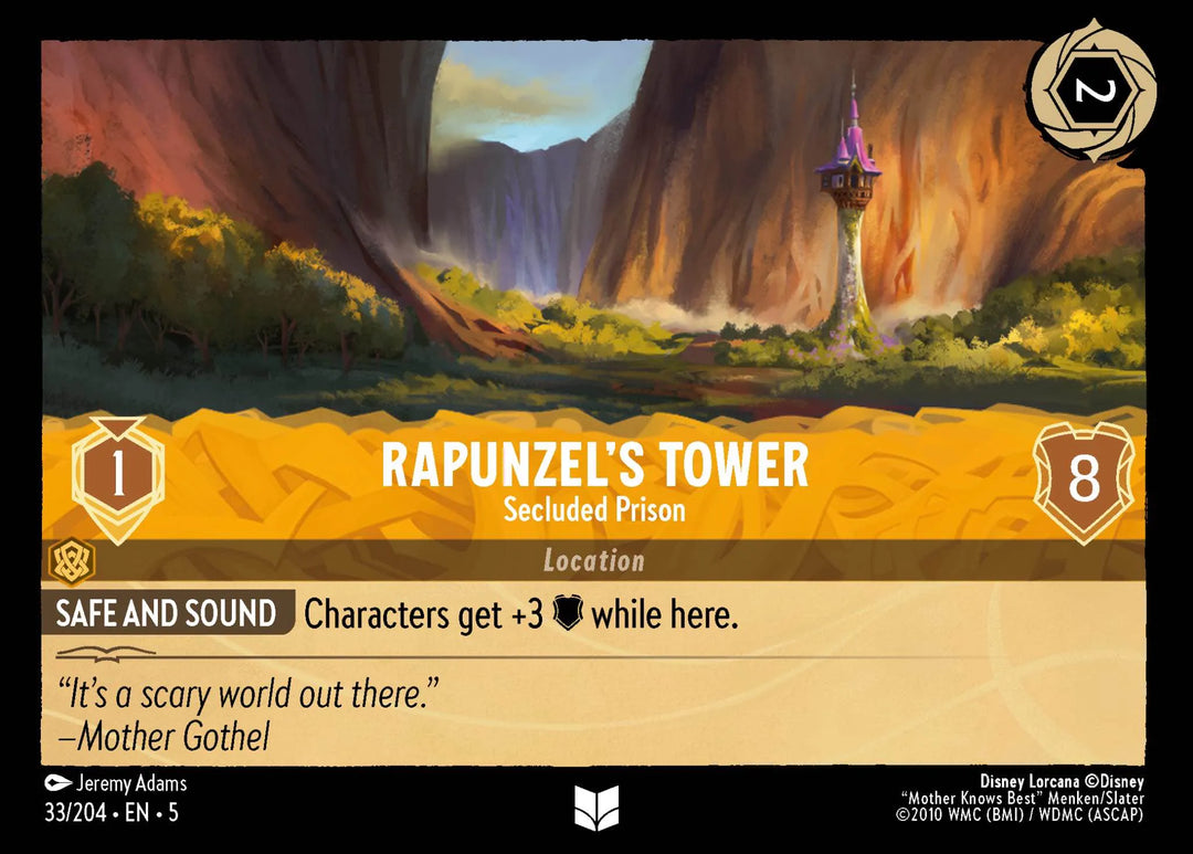 Disney Lorcana - 5SSK - 033 - Rapunzel's Tower - Secluded Prison - Foil - Singles - Shimmering Skies