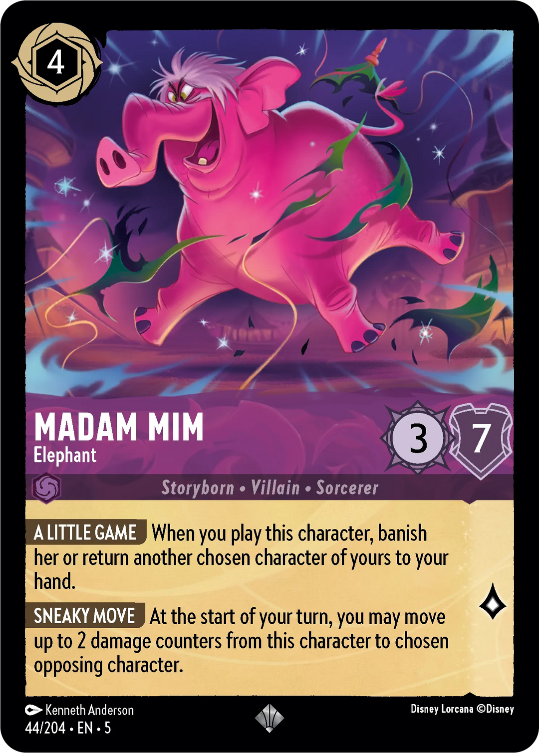 Disney Lorcana - 5SSK - 044 - Madam Mim - Elephant - Singles - Shimmering Skies