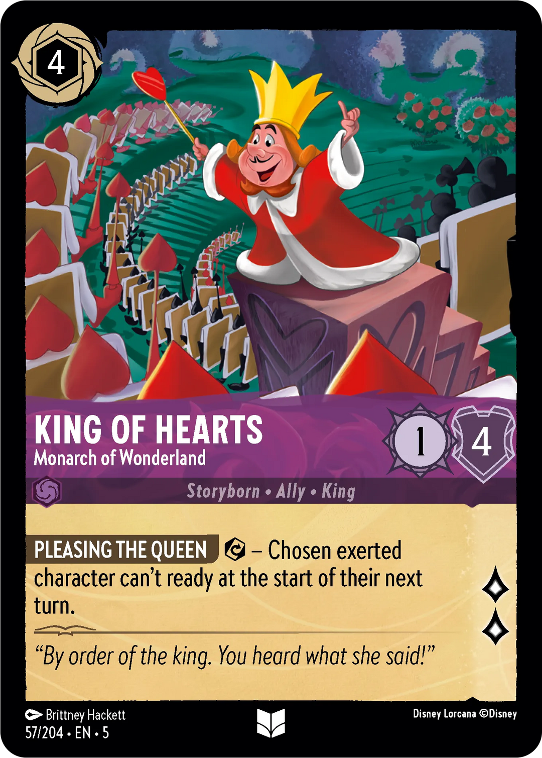 Disney Lorcana - 5SSK - 057 - King of Hearts - Monarch of Wonderland - Foil - Singles - Shimmering Skies