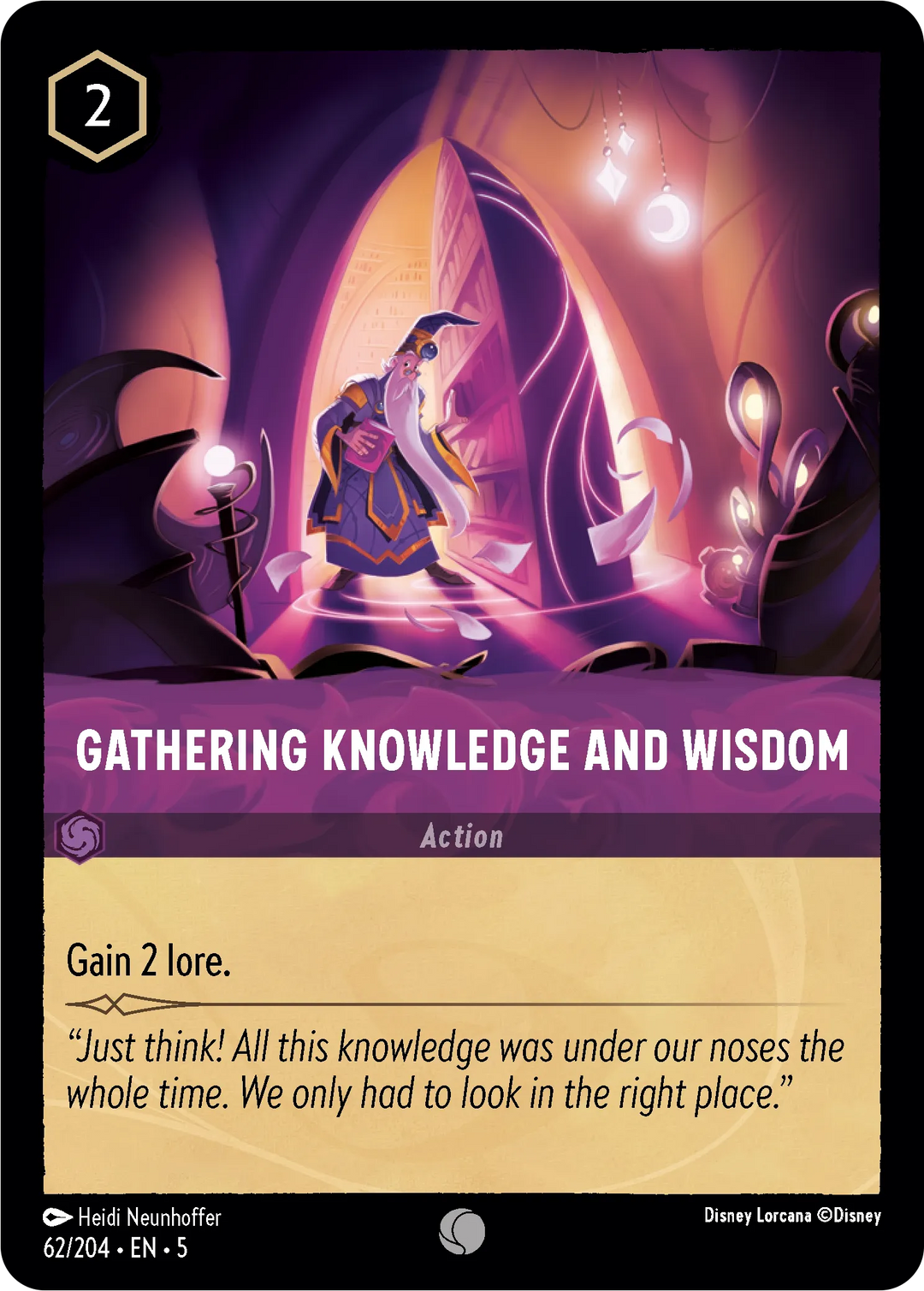 Disney Lorcana - 5SSK - 062 - Gathering Knowledge and Wisdom - Singles - Shimmering Skies