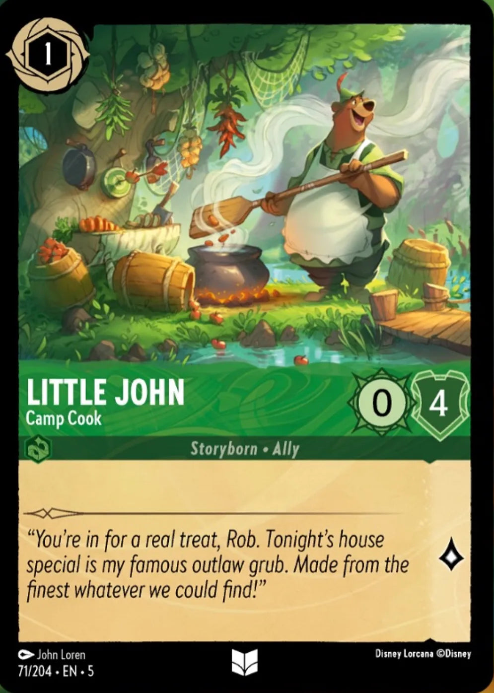 Disney Lorcana - 5SSK - 071 - Little John - Camp Cook - Foil - Singles - Shimmering Skies