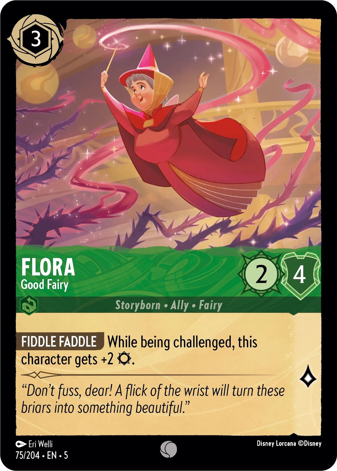 Disney Lorcana - 5SSK - 075 - Flora - Good Fairy - Foil - Singles - Shimmering Skies