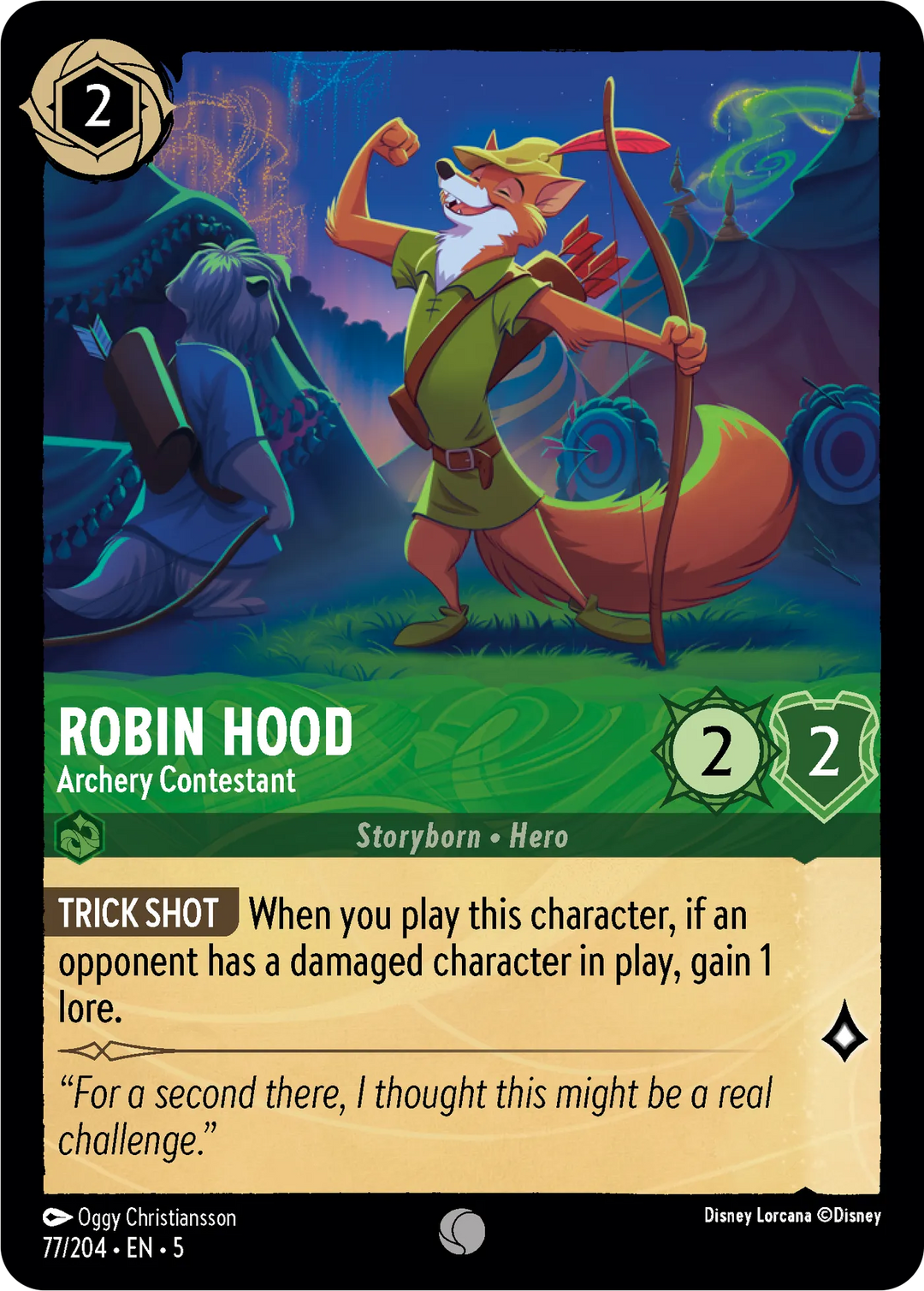 Disney Lorcana - 5SSK - 077 - Robin Hood - Archery Contestant - Foil - Singles - Shimmering Skies