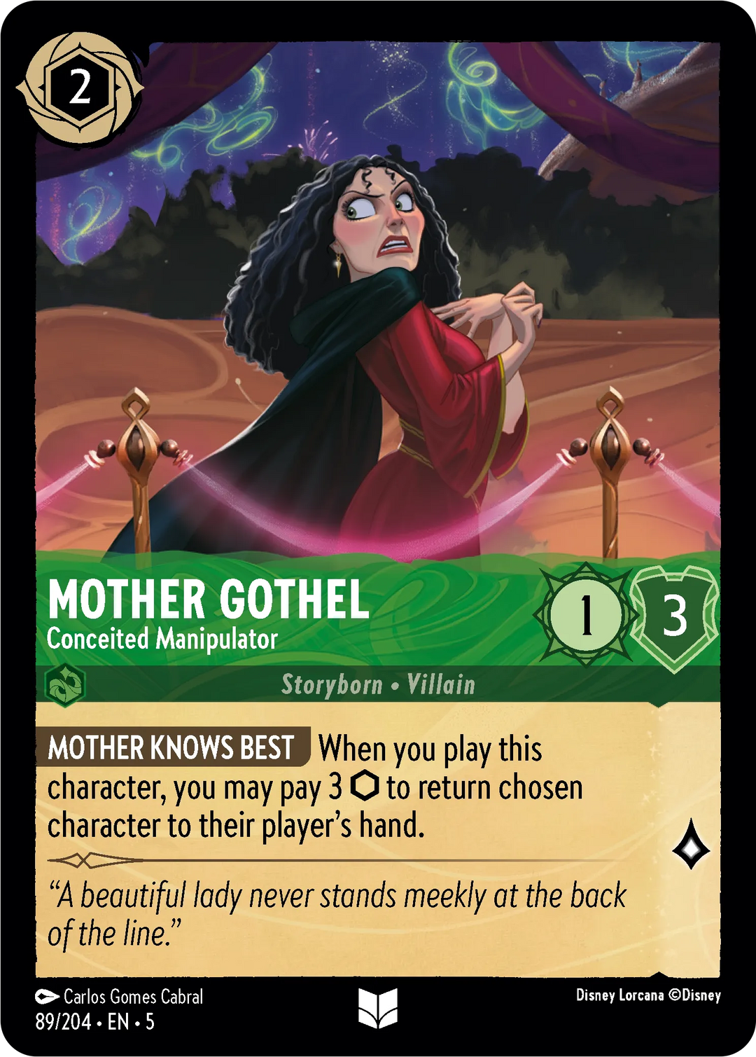 Disney Lorcana - 5SSK - 089 - Mother Gothel - Conceited Manipulator - Singles - Shimmering Skies