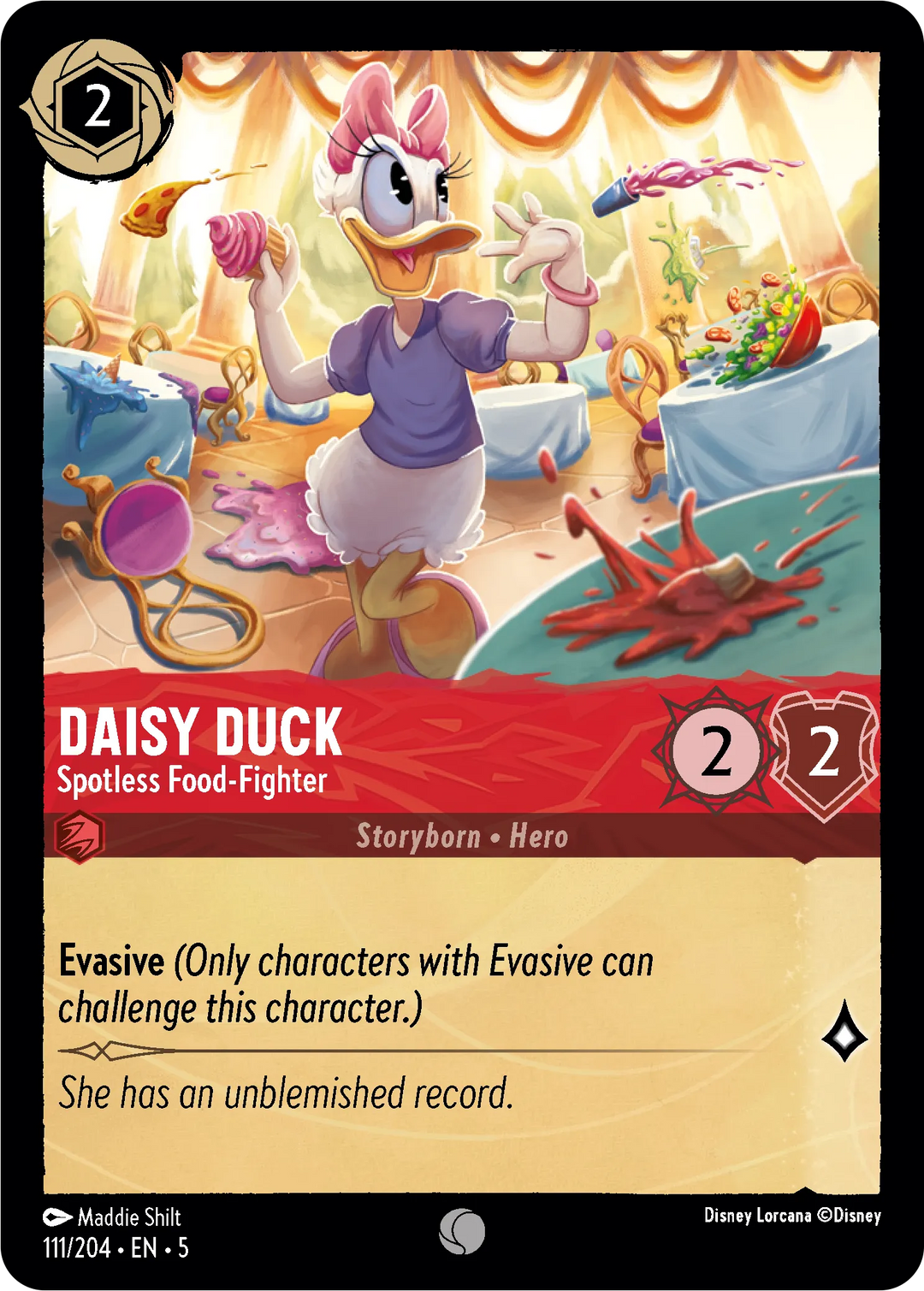 Disney Lorcana - 5SSK - 111 - Daisy Duck - Spotless Food-Fighter - Foil - Singles - Shimmering Skies