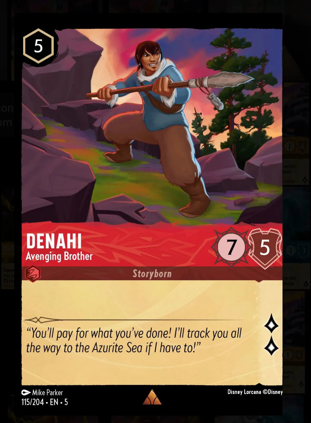 Disney Lorcana - 5SSK - 115 - Denahi - Avenging Brother - Foil - Singles - Shimmering Skies