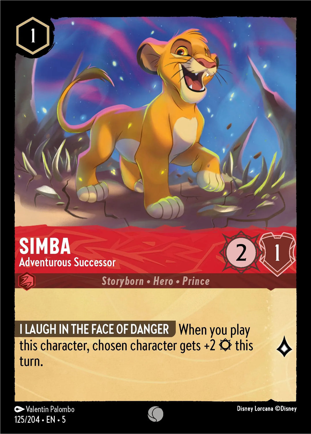 Disney Lorcana - 5SSK - 125 - Simba - Adventurous Successor - Foil - Singles - Shimmering Skies