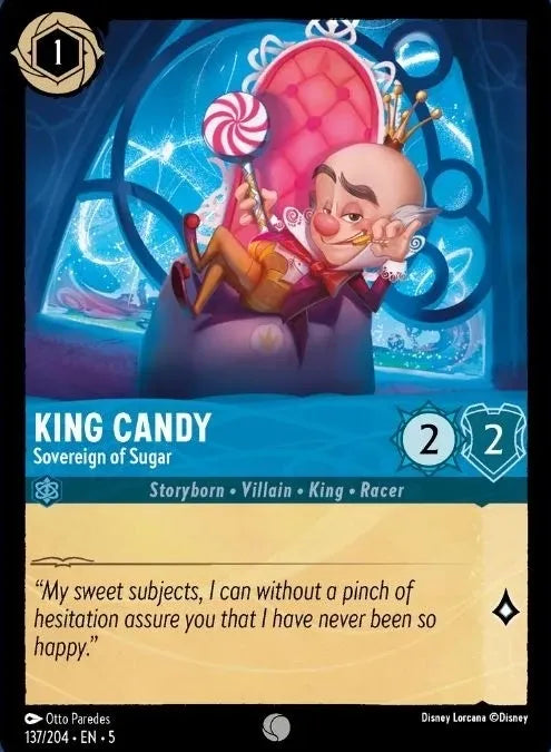 Disney Lorcana - 5SSK - 137 - King Candy - Sovereign of Sugar - Foil - Singles - Shimmering Skies