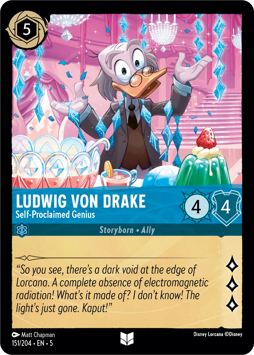 Disney Lorcana - 5SSK - 151 - Ludwig von Drake - Self-Proclaimed Genius - Singles - Shimmering Skies