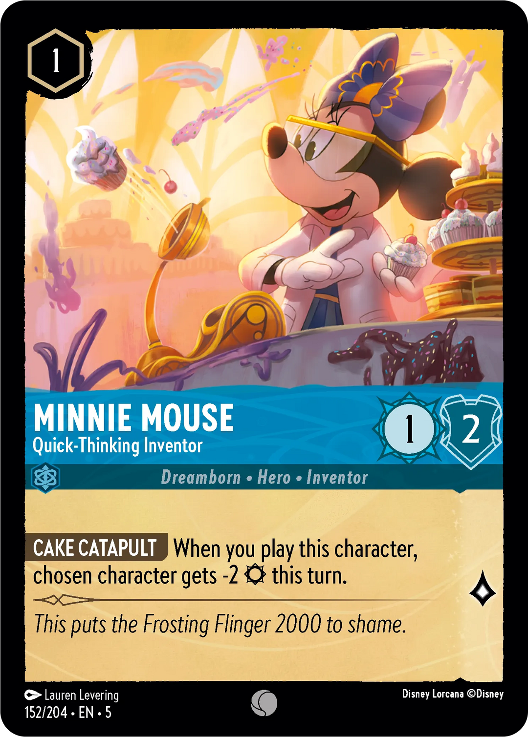 Disney Lorcana - 5SSK - 152 - Minnie Mouse - Quick-Thinking Inventor - Foil - Singles - Shimmering Skies