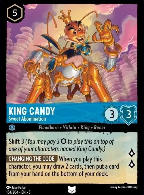 Disney Lorcana - 5SSK - 154 - King Candy - Sweet Abomination - Foil - Singles - Shimmering Skies