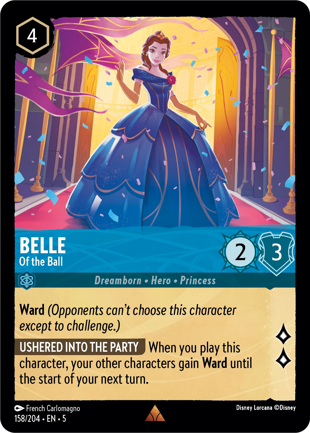 Disney Lorcana - 5SSK - 158 - Belle - Of the Ball - Singles - Shimmering Skies
