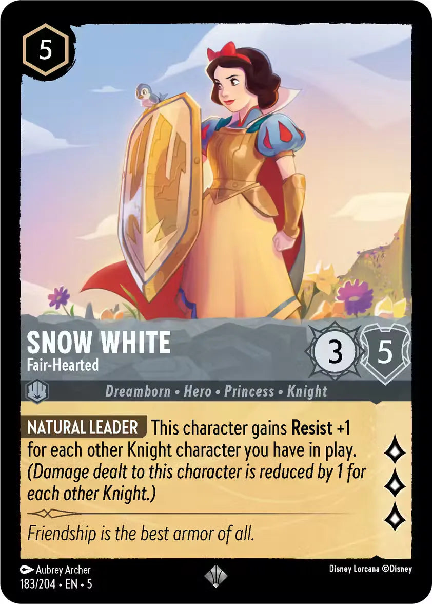 Disney Lorcana - 5SSK - 183 - Snow White - Fair-Hearted - Singles - Shimmering Skies