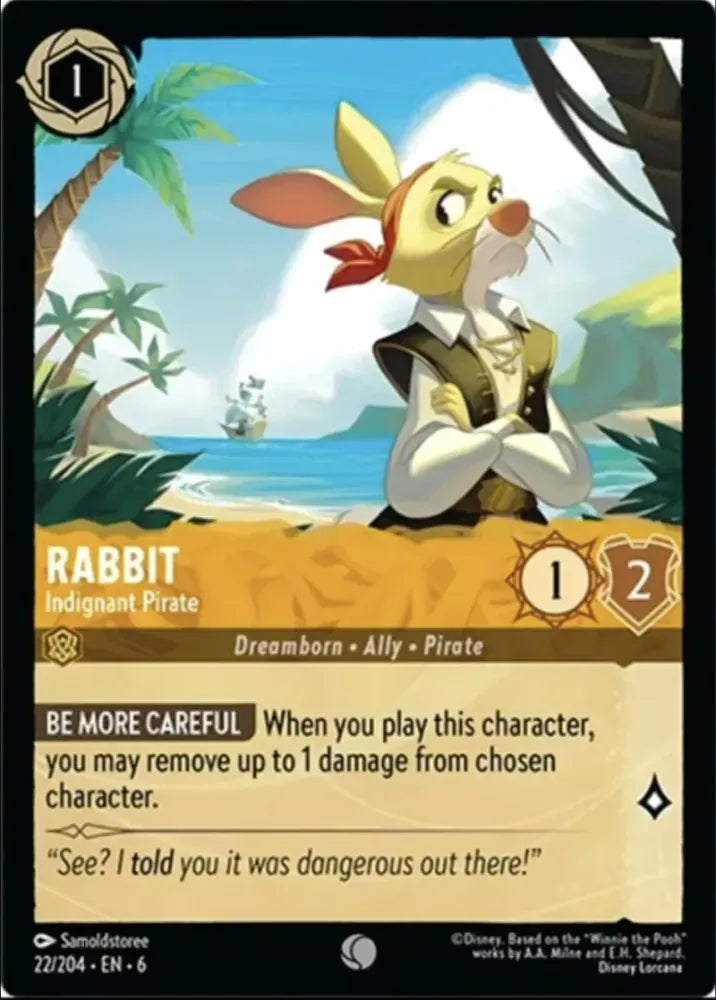 6AZS - 022 - Rabbit - Indignant Pirate - Foil