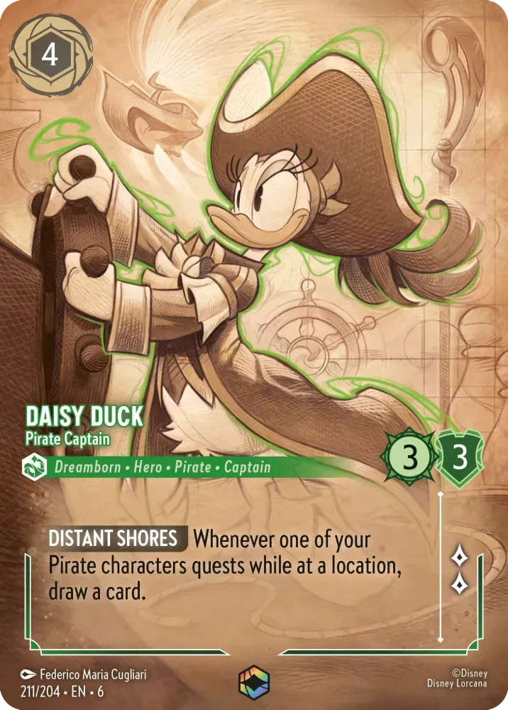 6AZS - 211- Daisy Duck - Pirate Captain