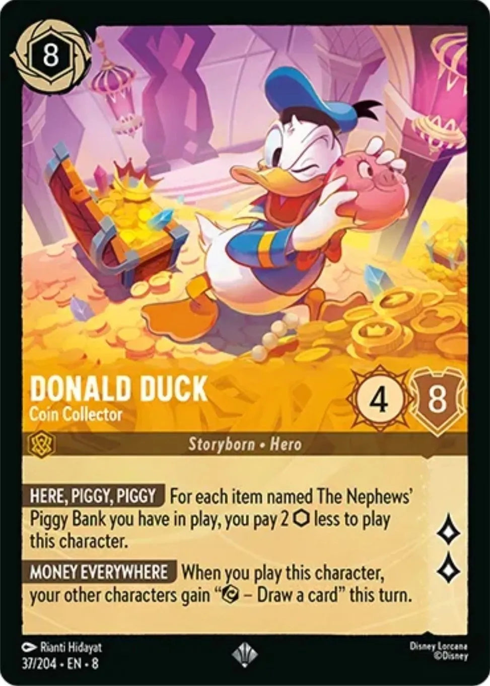 8JAF - 037 - Donald Duck - Coin Collector