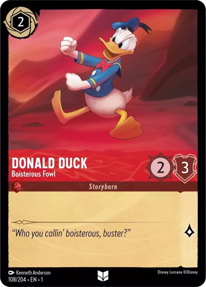 Disney Lorcana - 1TFC - 108 - Donald Duck - Boisterous Fowl - Foil - Singles - The First Chapter