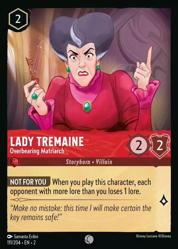Disney Lorcana - 2ROF - 111 - Lady Tremaine - Overbearing Matriarch - Singles - Rise of the Floodborn