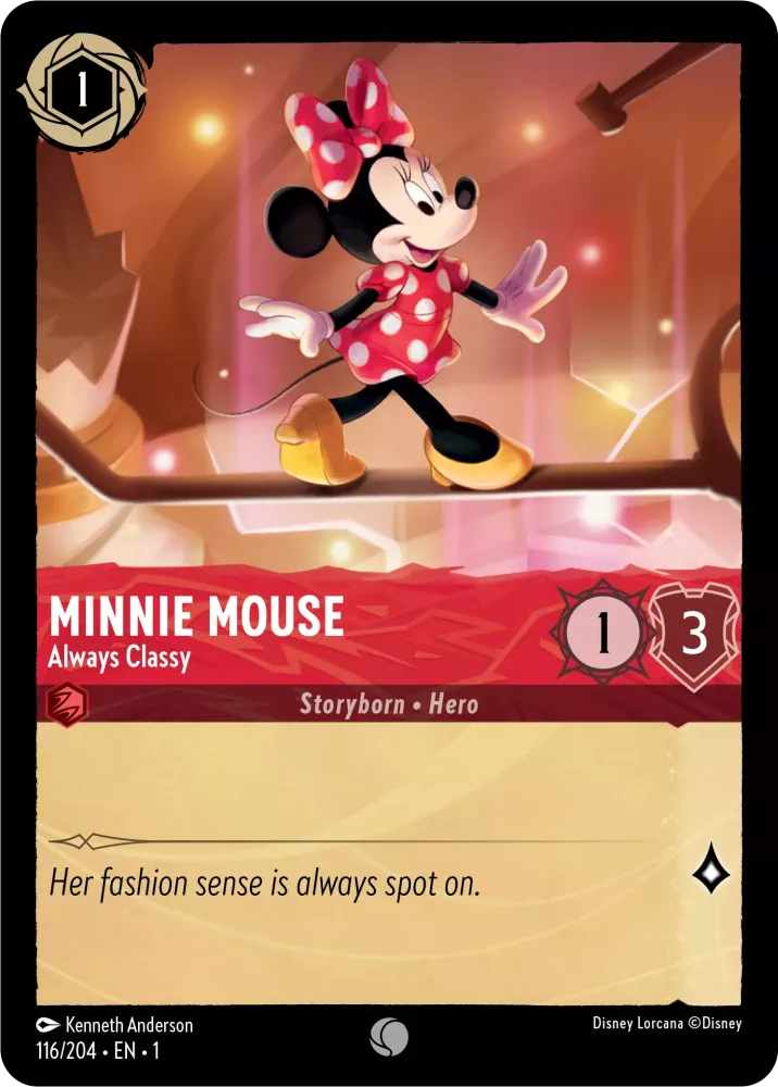 Disney Lorcana - 1TFC - 116 - Minnie Mouse - Always Classy - Singles - The First Chapter
