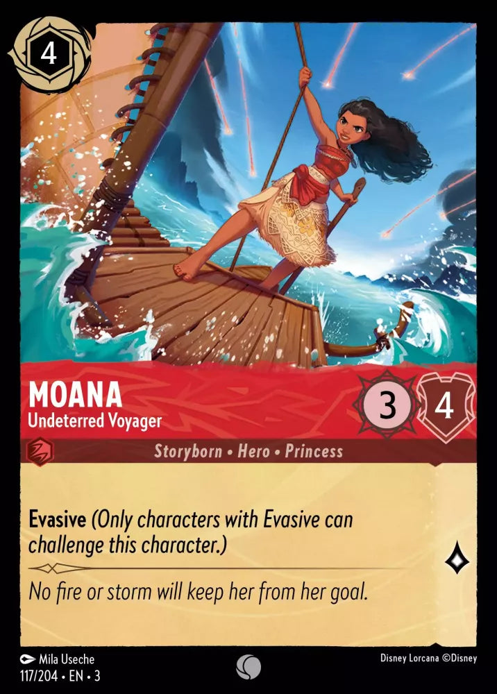Disney Lorcana - 3INK - 117 - Moana - Undeterred Voyager - Foil - Singles - Into the Inklands