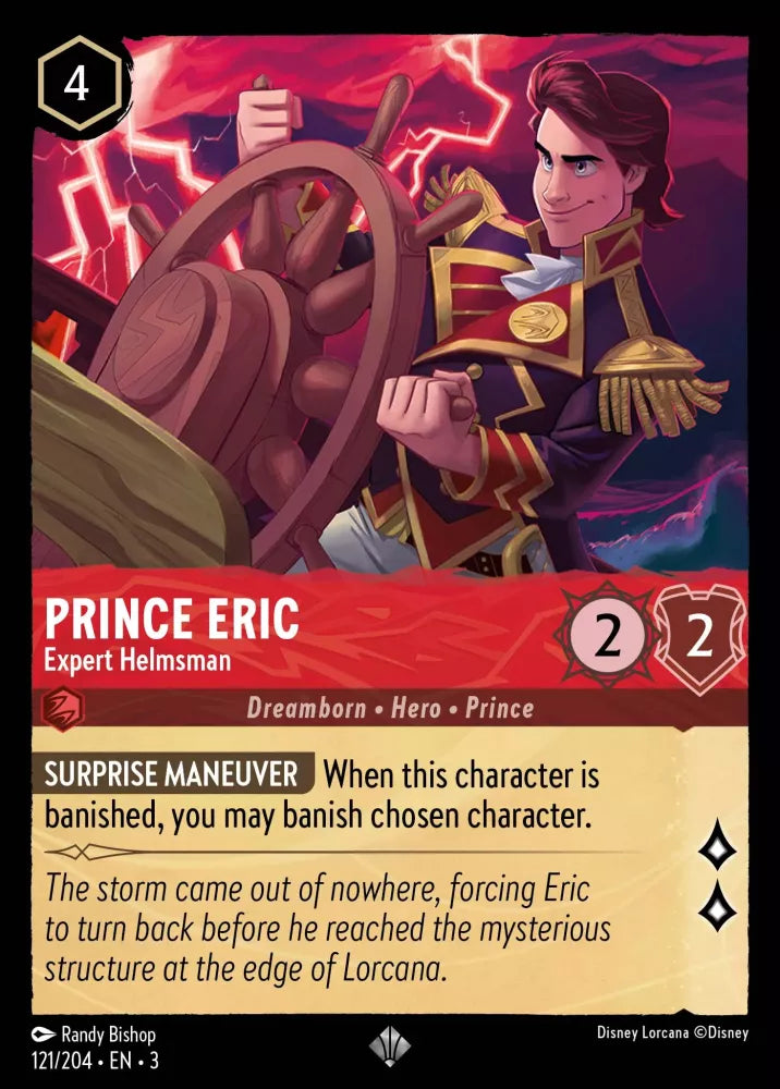 Disney Lorcana - 3INK - 121 - Prince Eric - Expert Helmsman - Singles - Into the Inklands