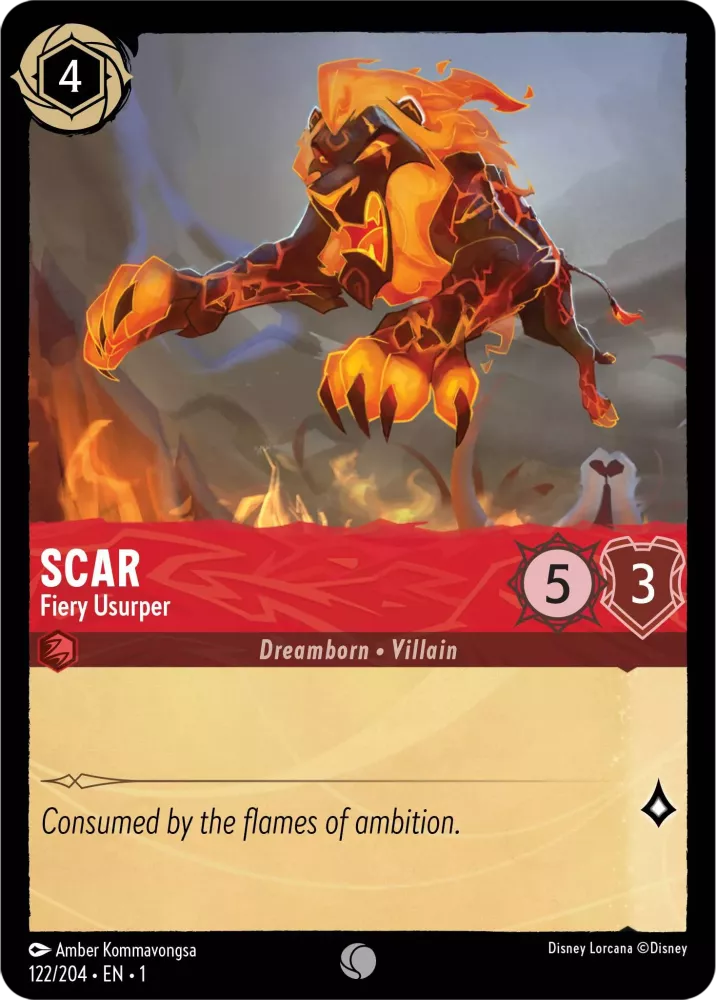 Disney Lorcana - 1TFC - 122 - Scar - Fiery Usurper - Singles - The First Chapter