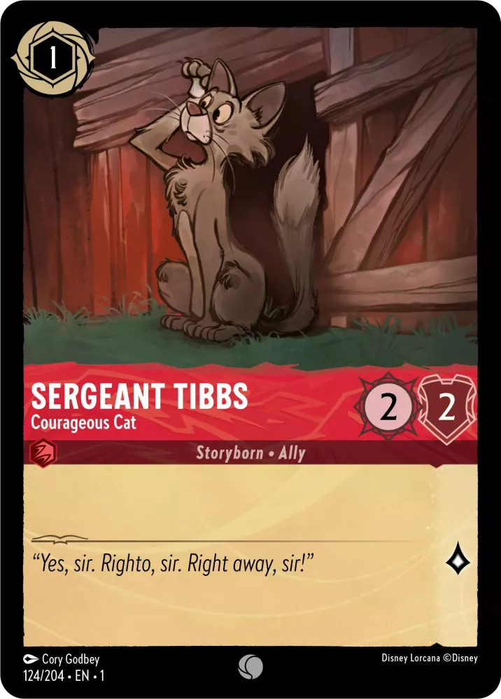 Disney Lorcana - 1TFC - 124 - Sergeant Tibbs - Courageous Cat - Singles - The First Chapter